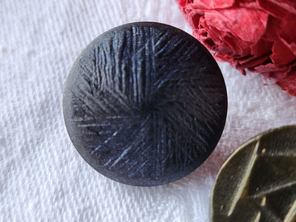 Duo boutons vintage en resine à pied vert bleu 2,1 cm D10Q