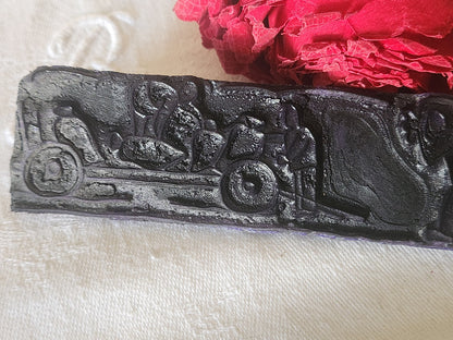 Tampon ancien sans support frise broderie collection travaux aux champs  n°22