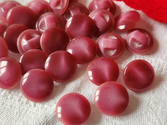 Lot 12 mignons boutons vintage rose camaieu  pied 1,2 cm ref 1627