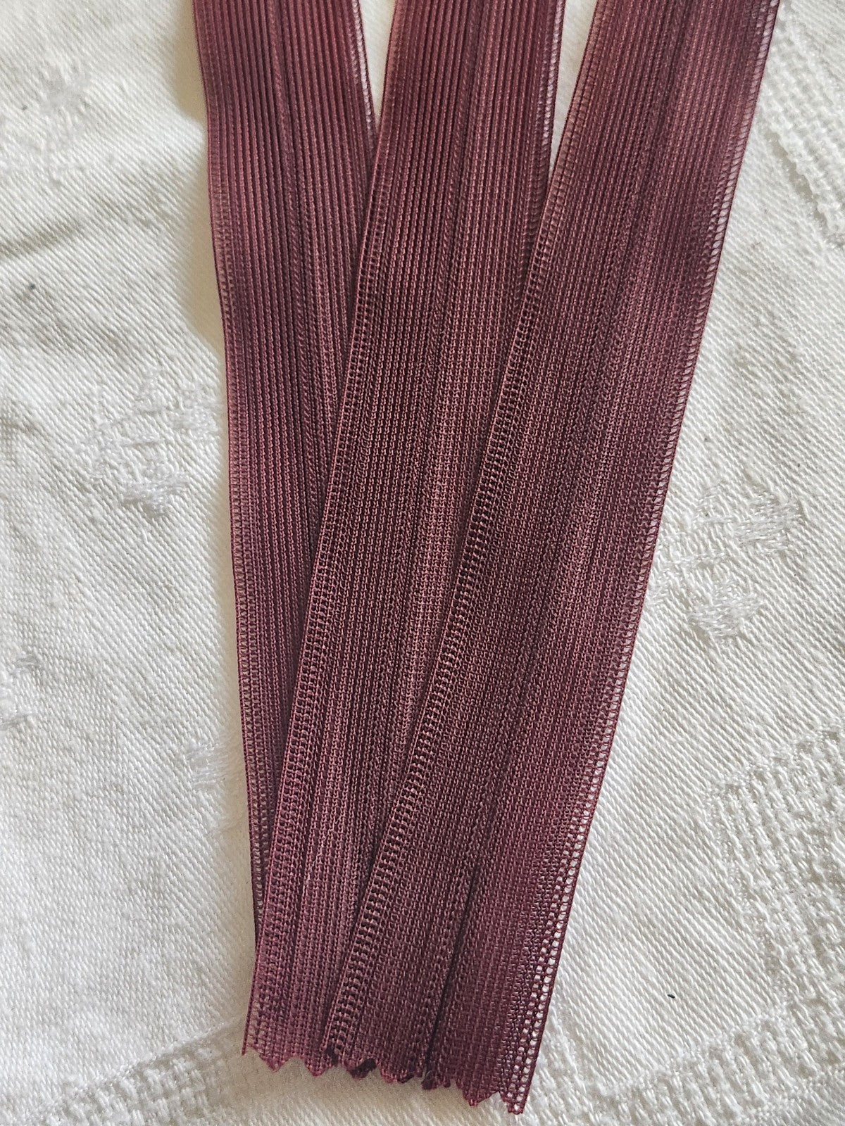 Lot 3 fermeture éclair 20 cm jaune prune/marron non- séparable A36 création