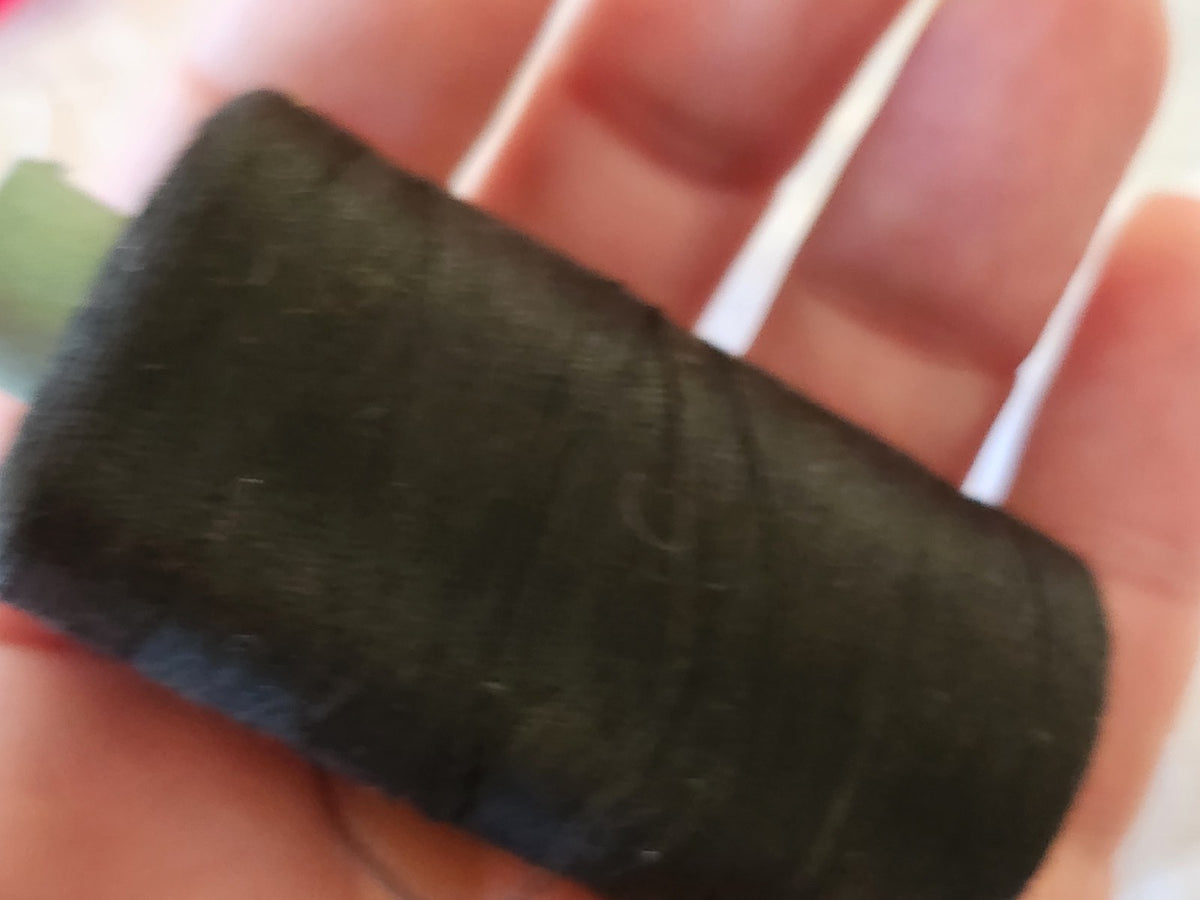 Grosse bobine fil ancien noir mercerie 27 grammes
