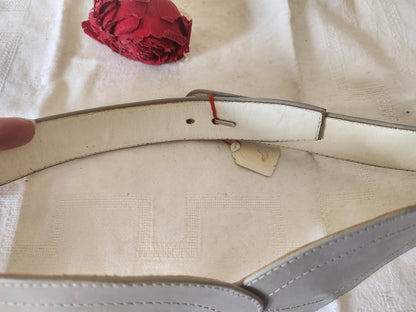 Ceinture ancienne vintage grise large  69 cm à 70 cm A4