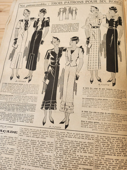 La mode française journal avril 1935 n°16 patrons conseils coupe Pâques