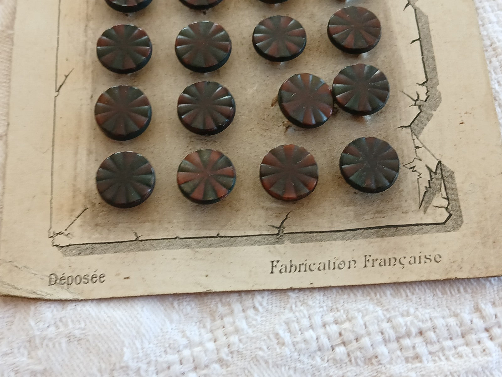 Collection lot 24 boutons anciens pieds  1,1 cm ou 11 mm vers 1900