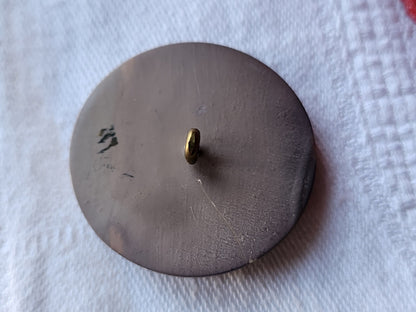 Collection bouton ancien gris camaieu motif feuillage relief 3,3 cm D13L