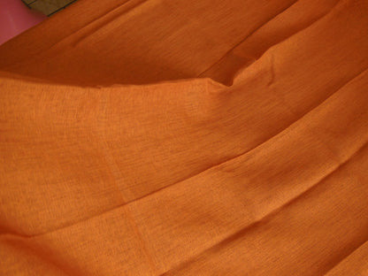 Coupon tissu trame apparente orange brulé rouille 1 m07  sur  87 cm