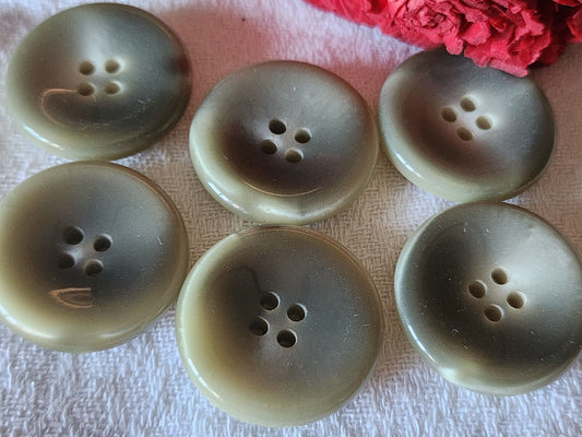 Lot 6 gros boutons vintagecamaieu gris trous 2,8 cm ref 5640