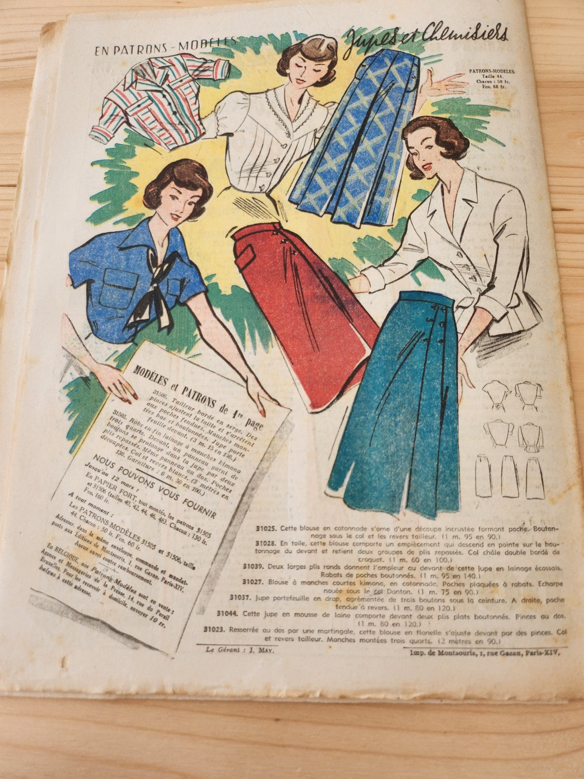 Le petit echo de la mode 1950 n°10 mode française année 50 printemps