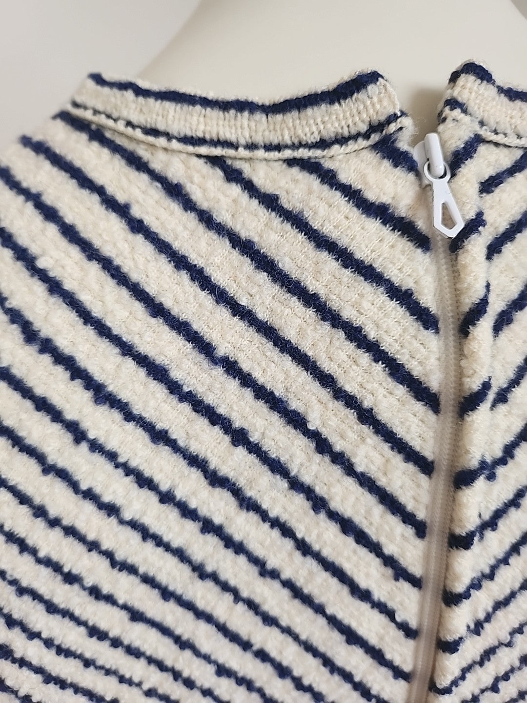 Pur vintage robe ancienne tricosa style marinière épaisse 38 ?  ref portant