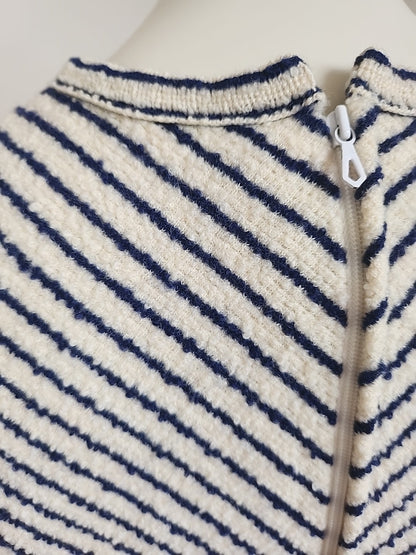 Pur vintage robe ancienne tricosa style marinière épaisse 38 ?  ref portant