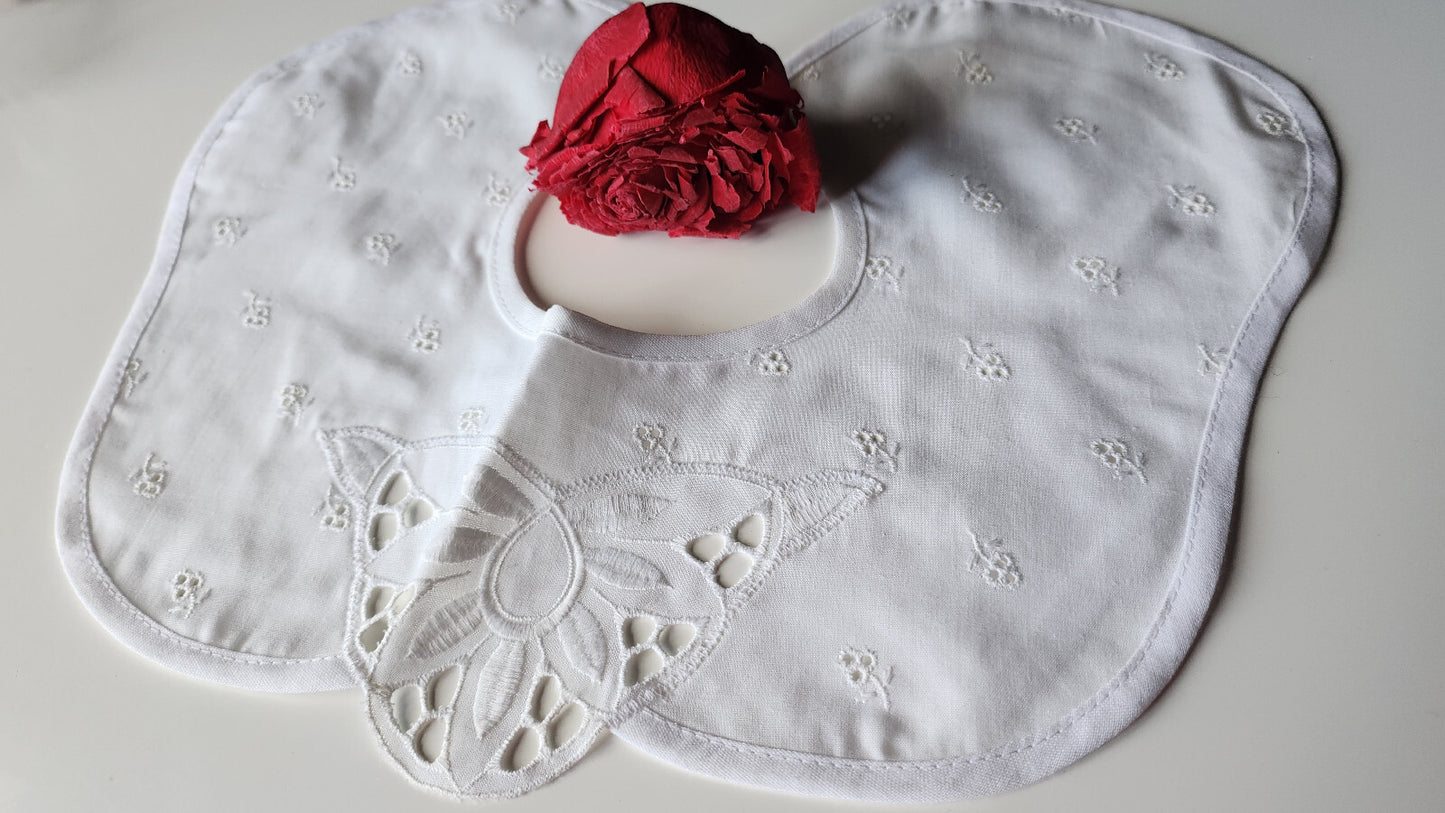 Ancien  col  tissu ajouré enfant dentelle  B1-34