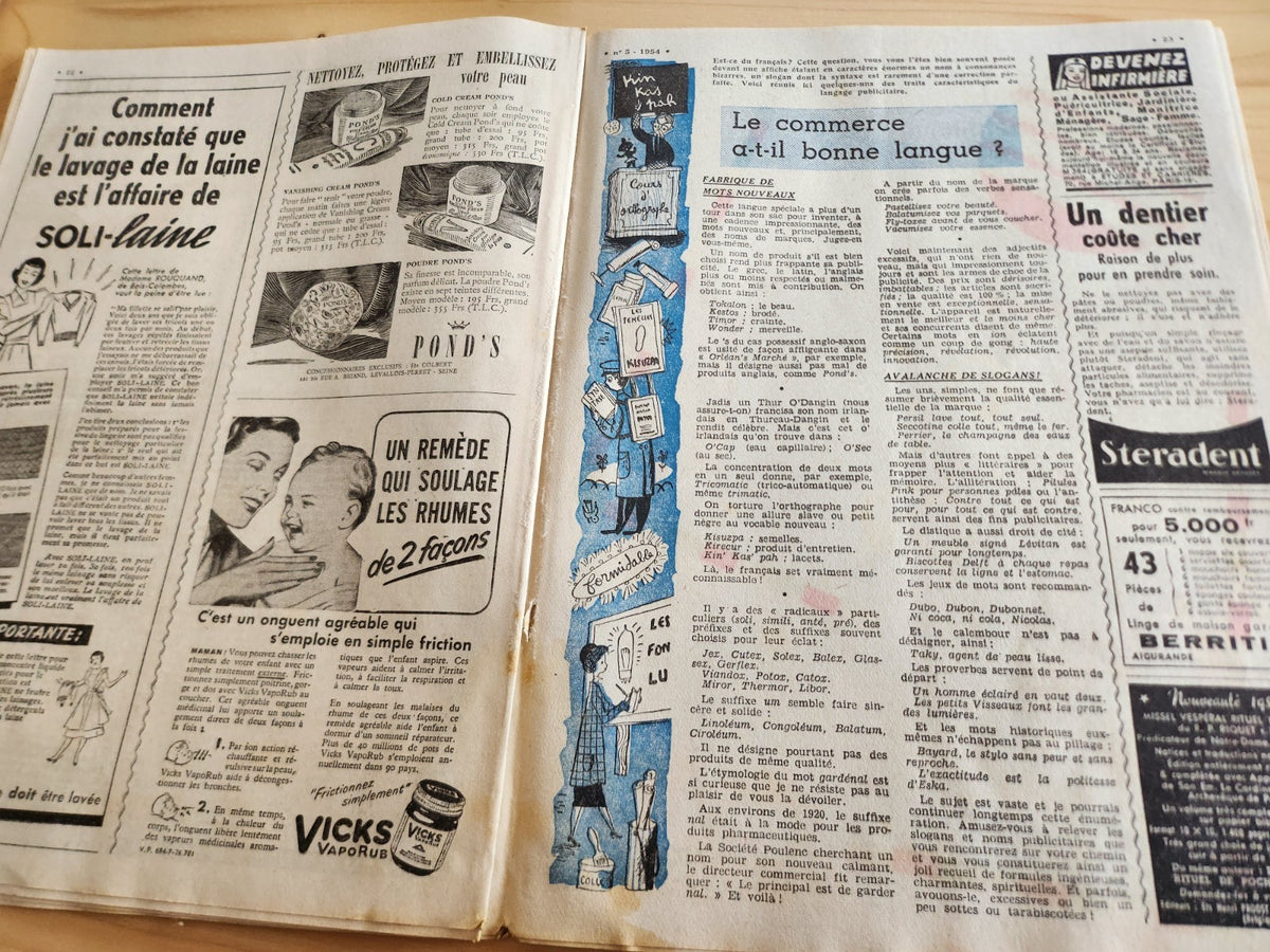 Le petit echo de la mode 1954 n°5  la maison Joyeuse idée pas cher  les canards