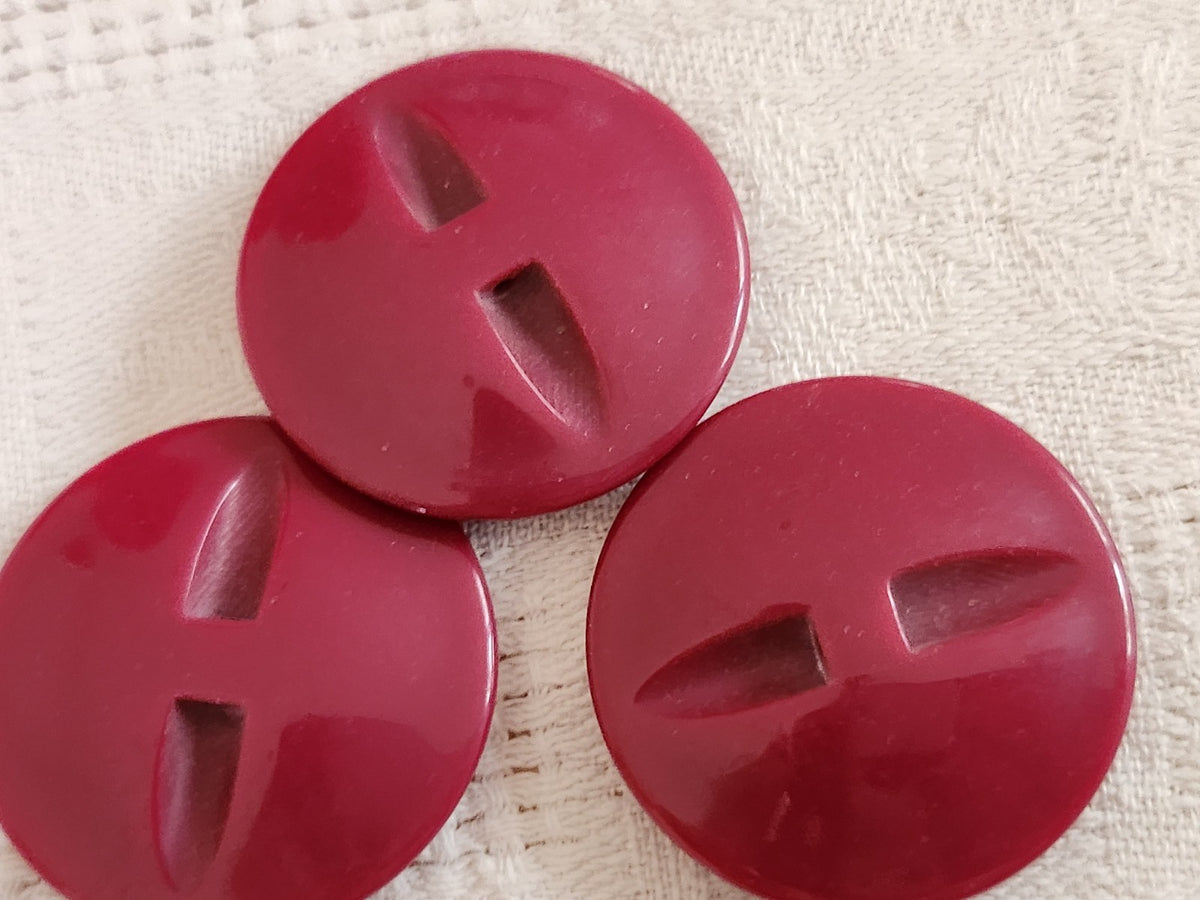 Trio gros  boutons vintage rose pied 3 cm ou 30 mm ref 4003