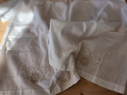 Culotte ancienne short nuit broderie étamine legere neuve B8