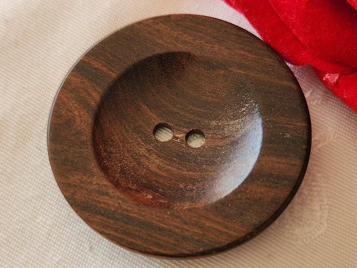 Enorme bouton ancien en bois XXL 4,4 cm 44 mm ref 319