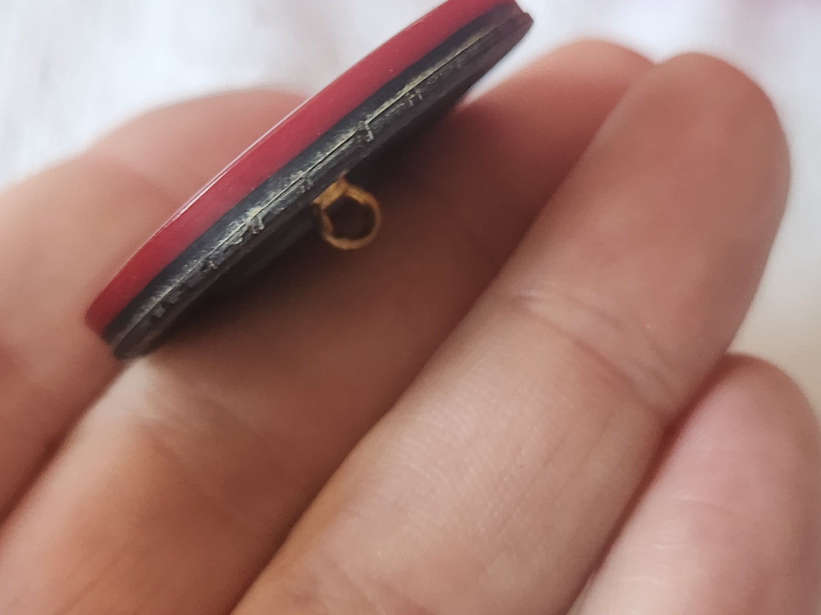 Gros bouton ancien art déco galalithe année 20/30 parurier 3,7 cm G17K