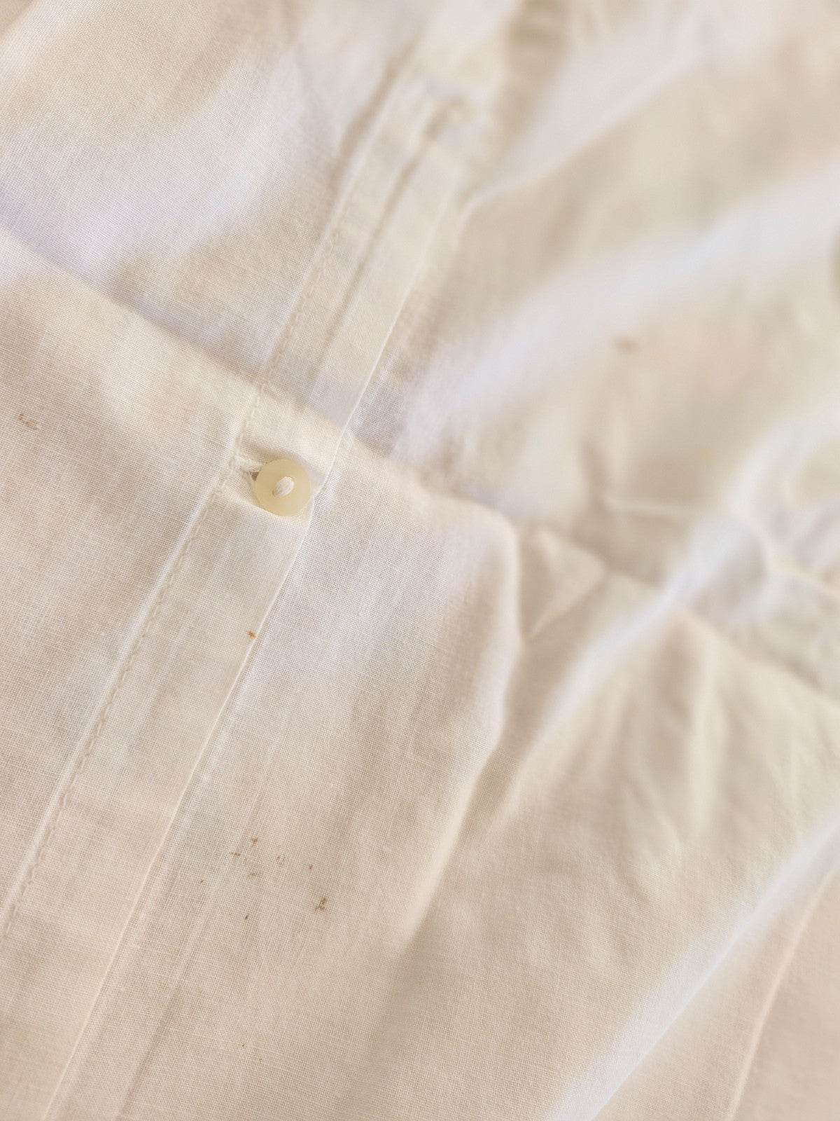 Ancienne housse d'édredon broderie froufrou petit jour B6