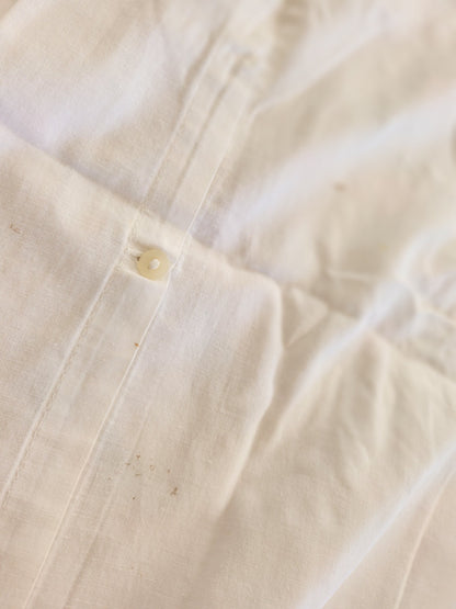 Ancienne housse d'édredon broderie froufrou petit jour B6