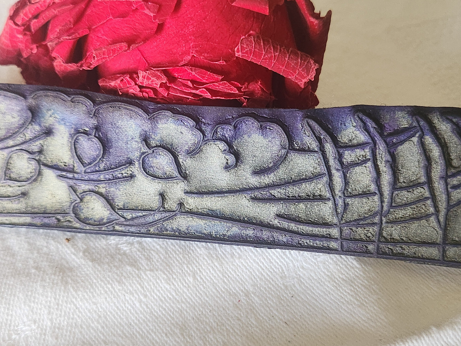 Tampon ancien sans support frise idéal broderie collection le vent n°14
