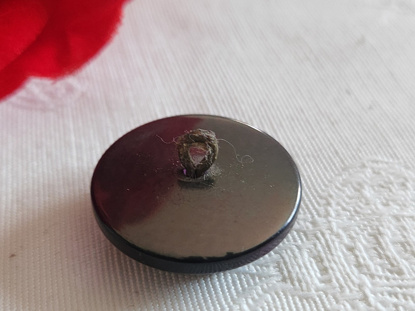 Bouton ancien cœur en nacre pied laiton 2,2 cm ou 22 mm G12K