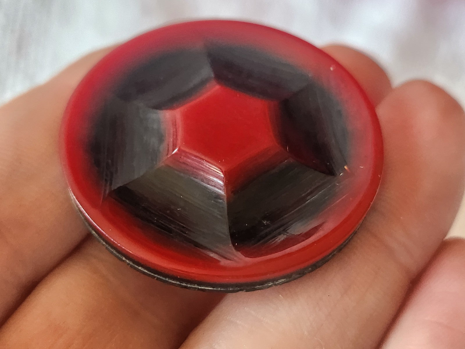 Gros bouton ancien art déco galalithe année 20/30 parurier 3,7 cm G17K