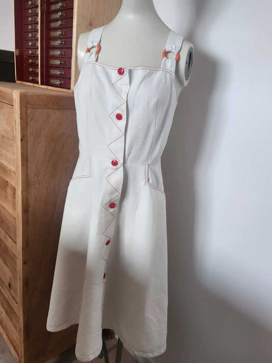 Pur vintage robe vintage blanche taille 38 à vérifier réf portant