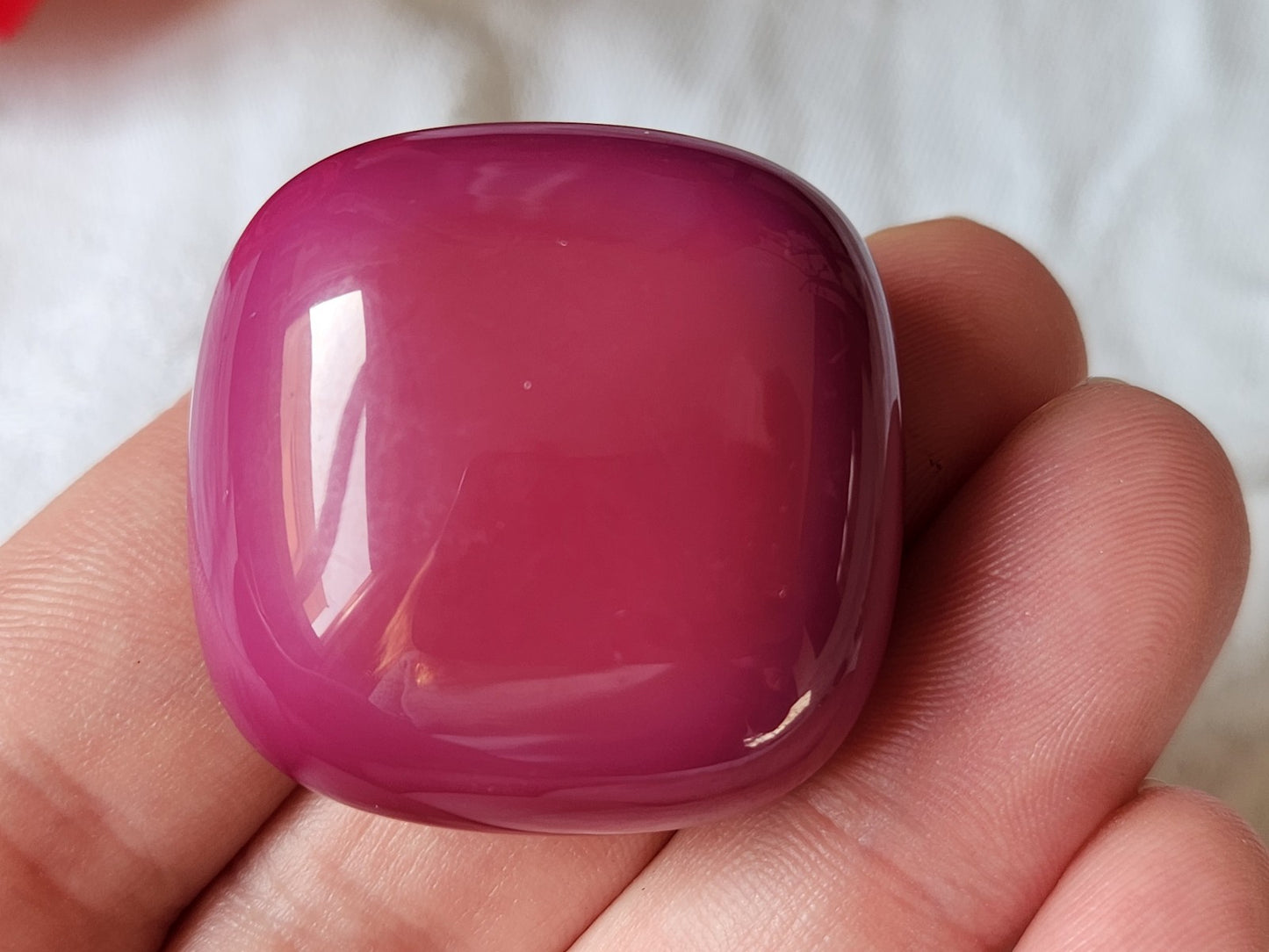 Enorme bouton vintage 3,3 cm imposant rose fushia lourd ref 3870 **