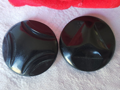 Duo gros boutons anciens en corozo collection 3,1 cm G2O