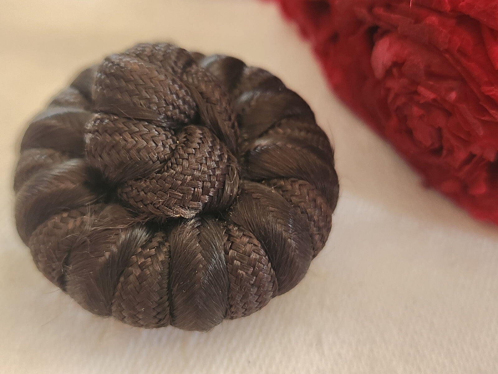 Haute couture gros bouton vintage marron  passementerie 3,4 cm ref 206