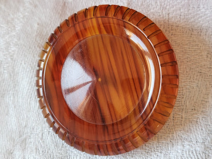 Enorme bouton ancien ecaille roux superbe 4,3 cm G18K