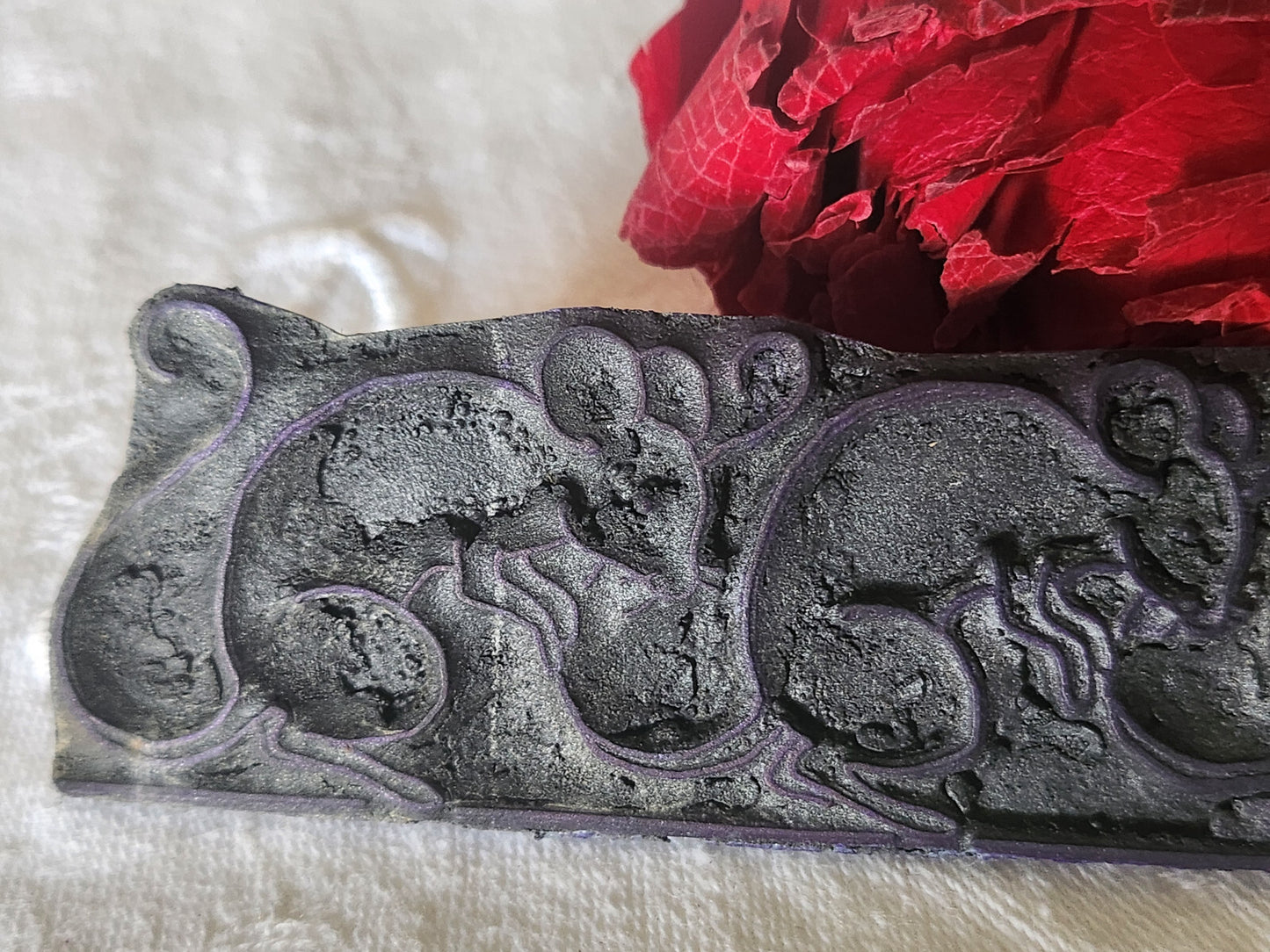 Tampon ancien sans support frise idéal broderie collection sourie rat n°11