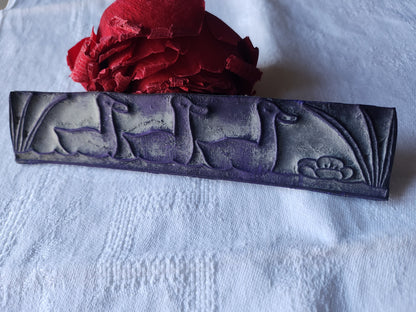 Tampon ancien sans support frise broderie collection canard n°33