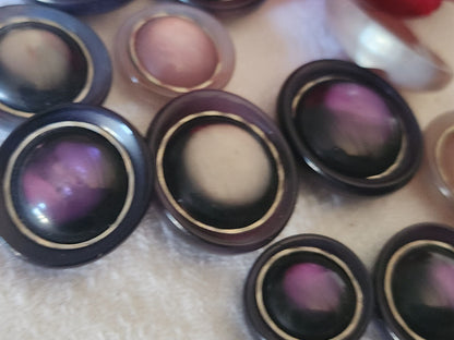 Lot 11 boutons vintage ovale panaché  1,7 sur  1,8 à  2,2 sur 2,4 cm ref 5997