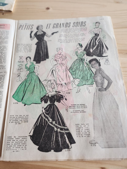 Le petit echo de la mode 1954 n°7  jeune mariée robe de paris