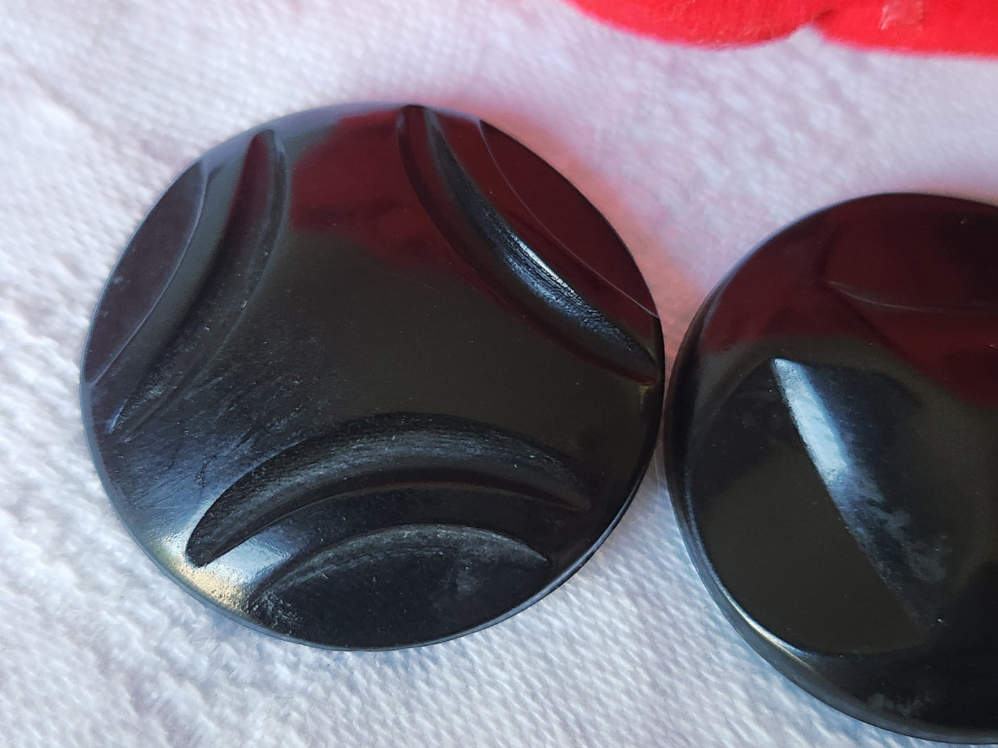Duo gros boutons anciens en corozo collection 3,1 cm G2O