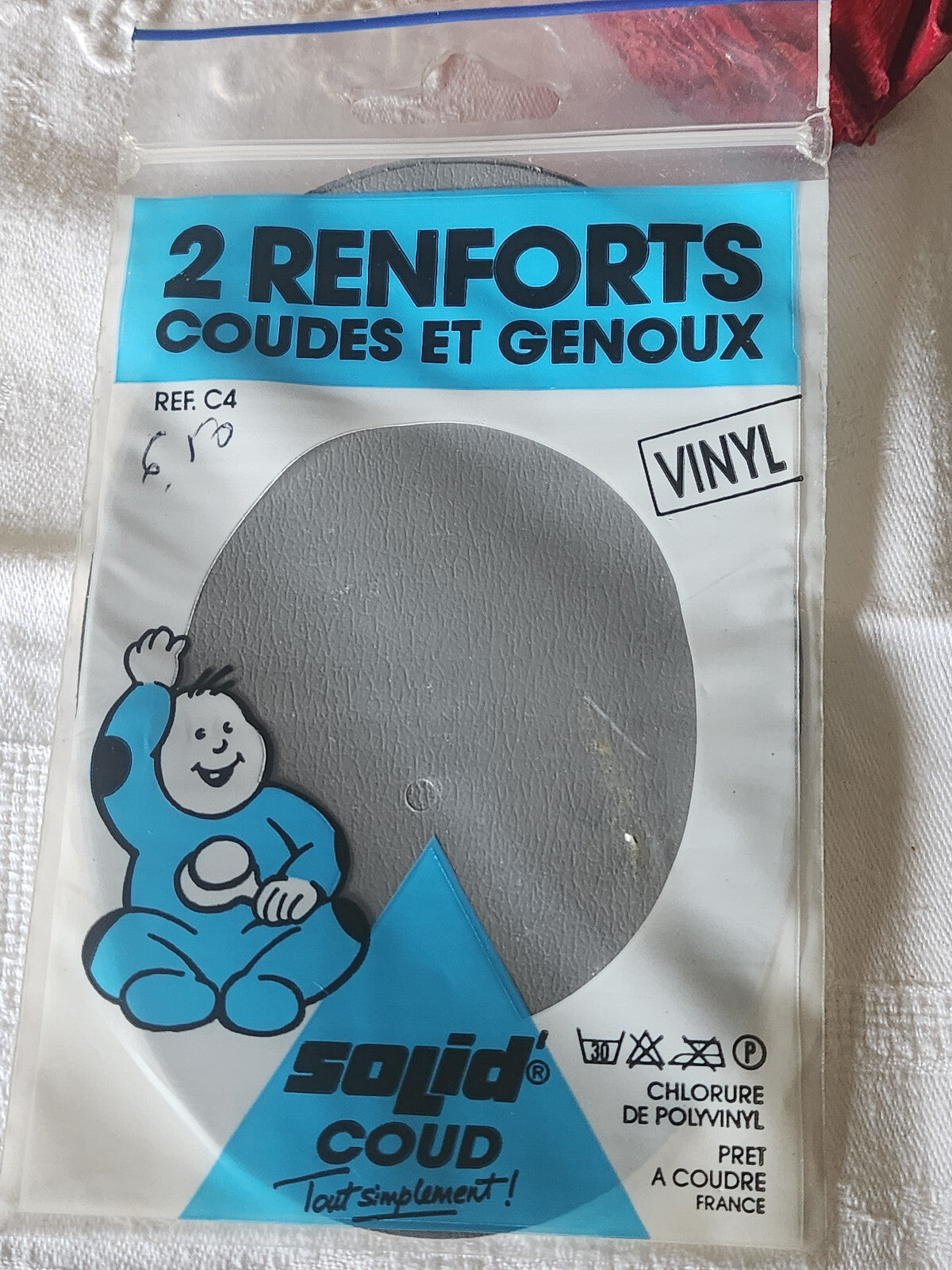 coudes et genoux patches renforts protége vintage ancien gris solid cloud
