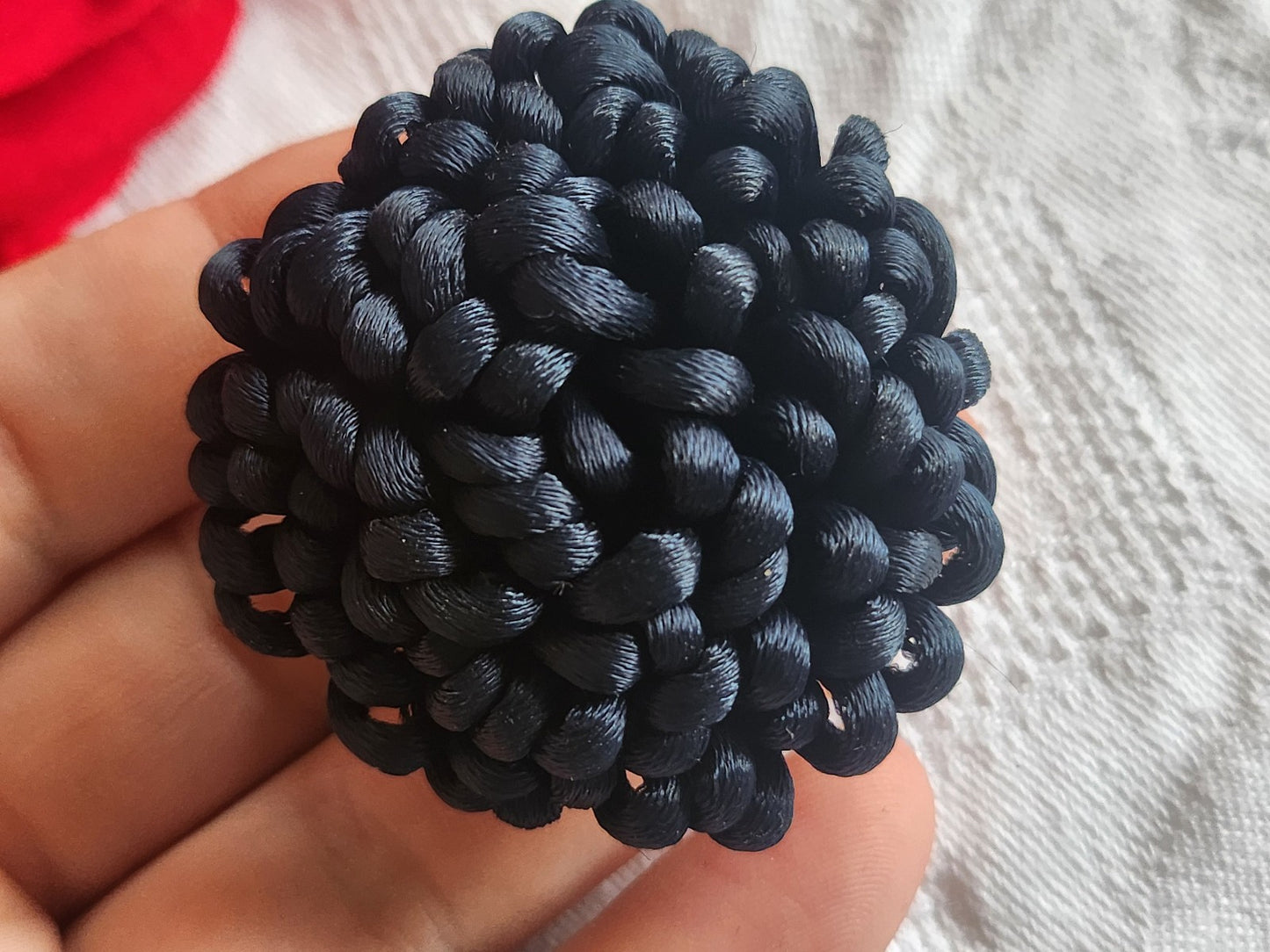 Haute couture gros bouton ancien passementerie bleu 4,4 cm ref 2674
