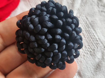Haute couture gros bouton ancien passementerie bleu 4,4 cm ref 2674