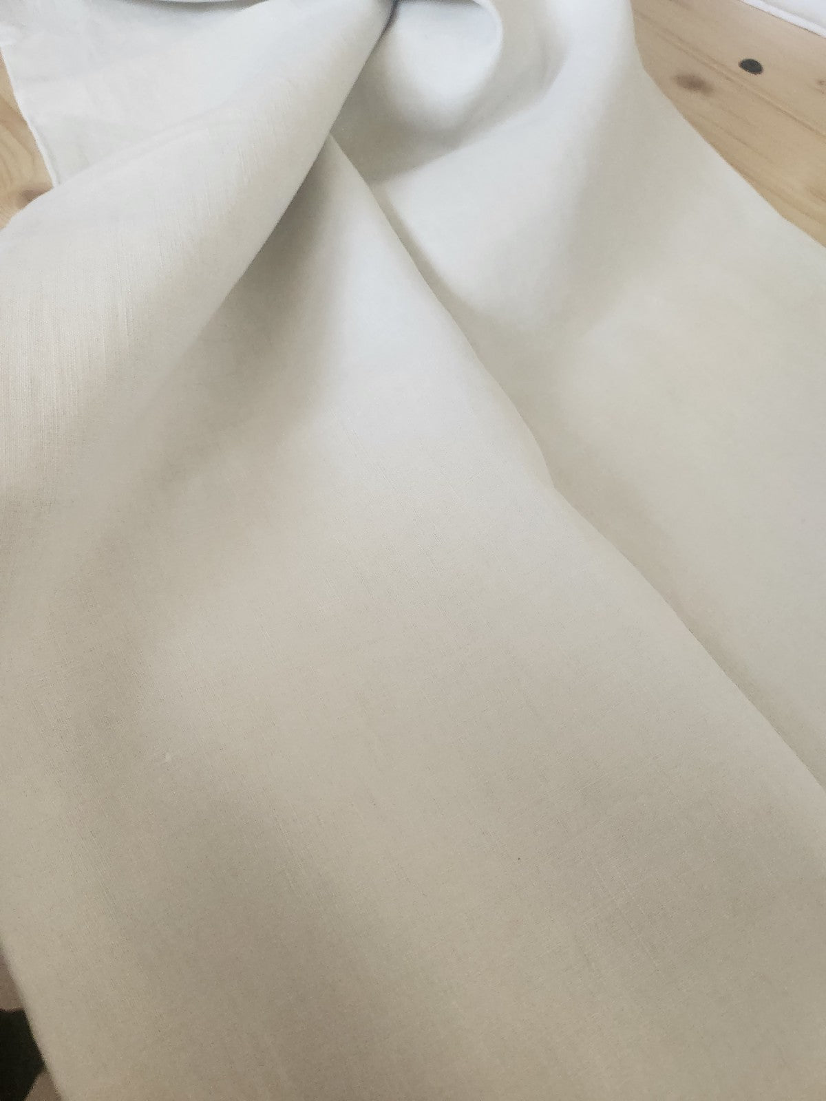 Ancien coupon de tissu en lin toile doux 185 sur 78 cm B5