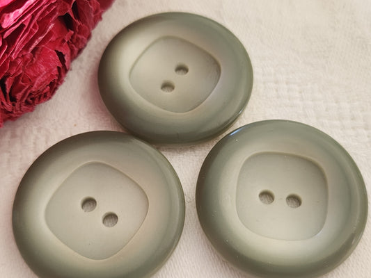 Trio gros boutons vintage gris veste 3 cm ref 212