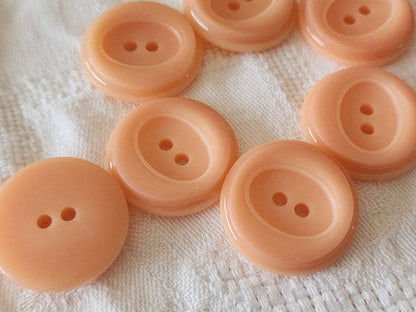 Lot 7 boutons vintage rose à trous 2,6 cm ref 3966