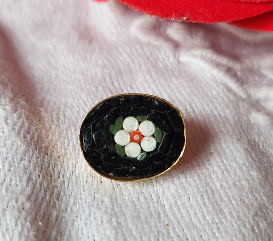 Collection bouton ancien micro mosaique  millefiori mini 1 sur 1,2  cm D17A