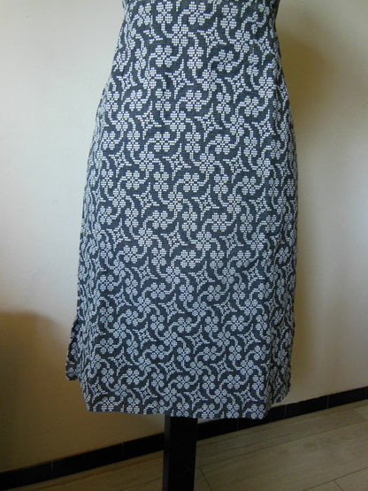 Pur vintage robe  tissu épais gris blanc taille 38 ? B1