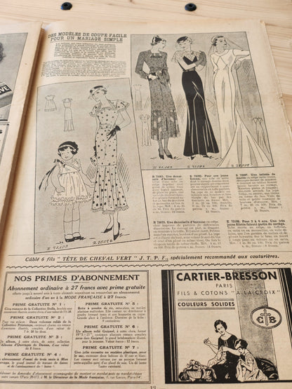 La mode française journal 28 avril 1935 n°17 édition mariages d'été