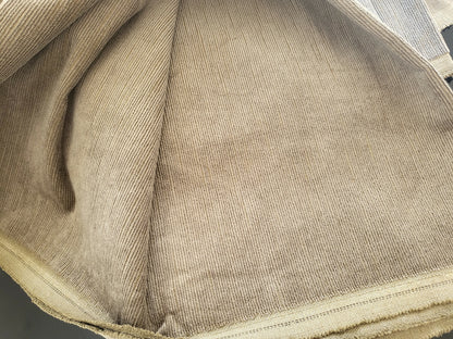 Grand coupon  tissu vintage velours fine trame marron 2 mètres 30 sur 1 m 45 B3