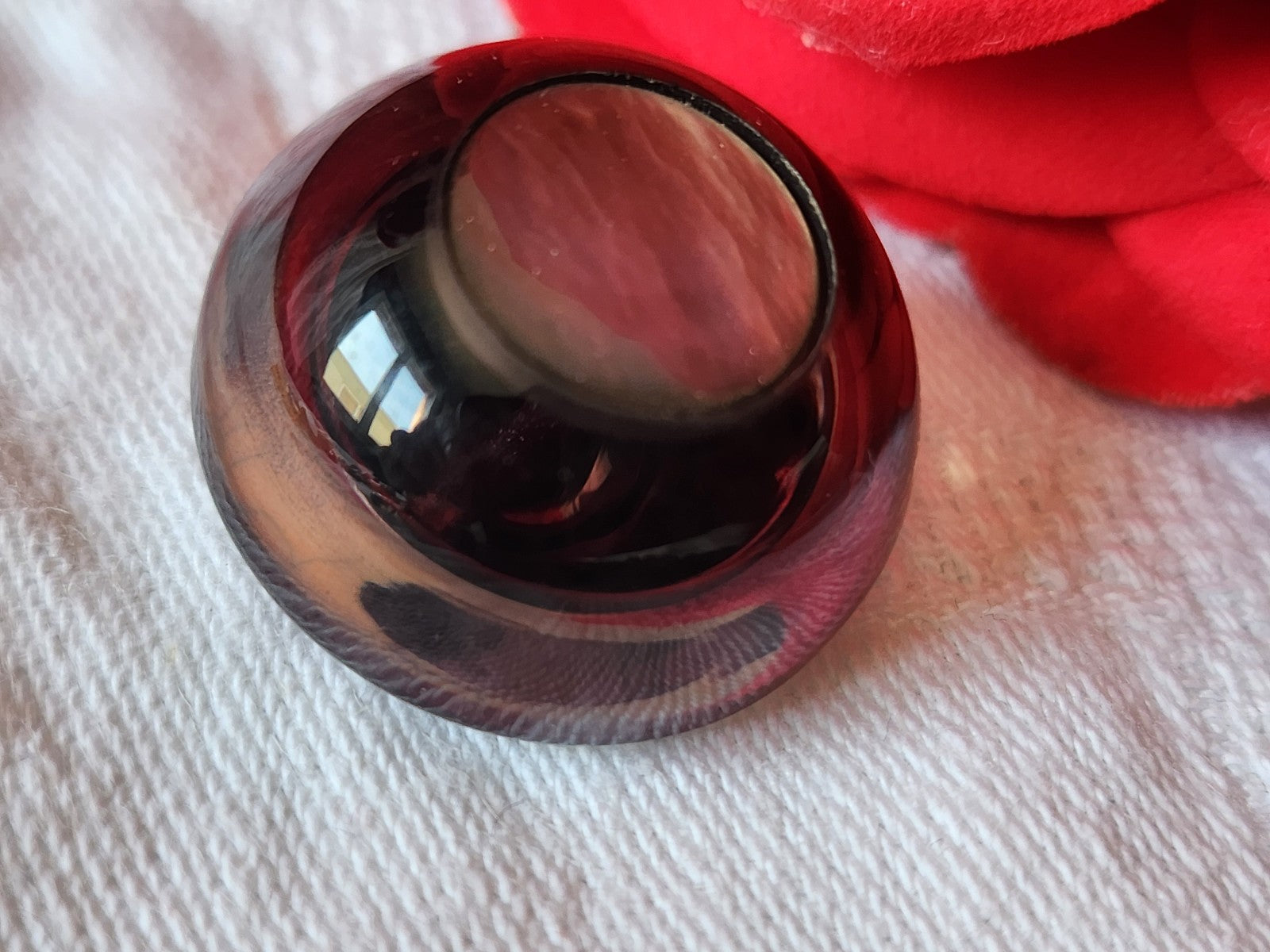 Collection  superbe bouton vintage marron coeur en nacre 2,5 cm G17N