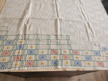 Grand ouvrage de dame ancien a terminer broderie 155 sur 92 cm B8
